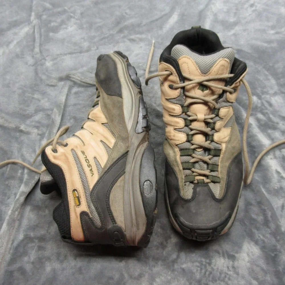 Vasque Stealth GTX Boots Men 14M Hiking Gray XCR GoreTex Waterproof Leather 7388